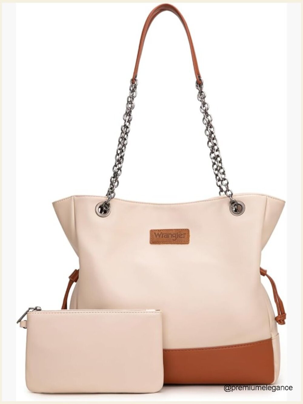 Tote Bag with Removable Pouch Drawstring Shoulder Bag 2-Piece Set